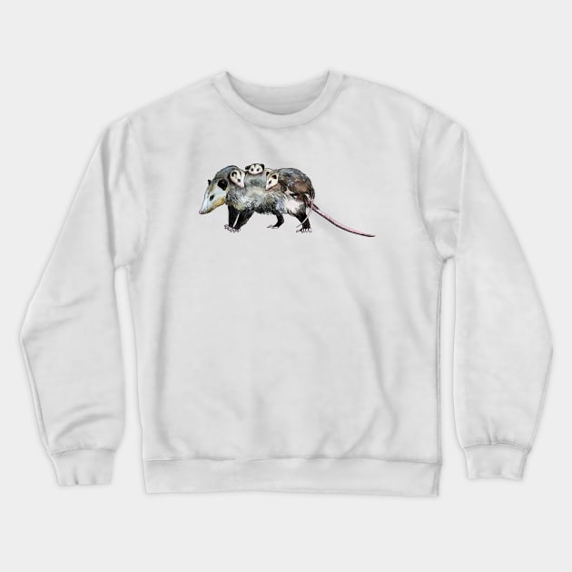 mother opossum Crewneck Sweatshirt by VicaVeresk